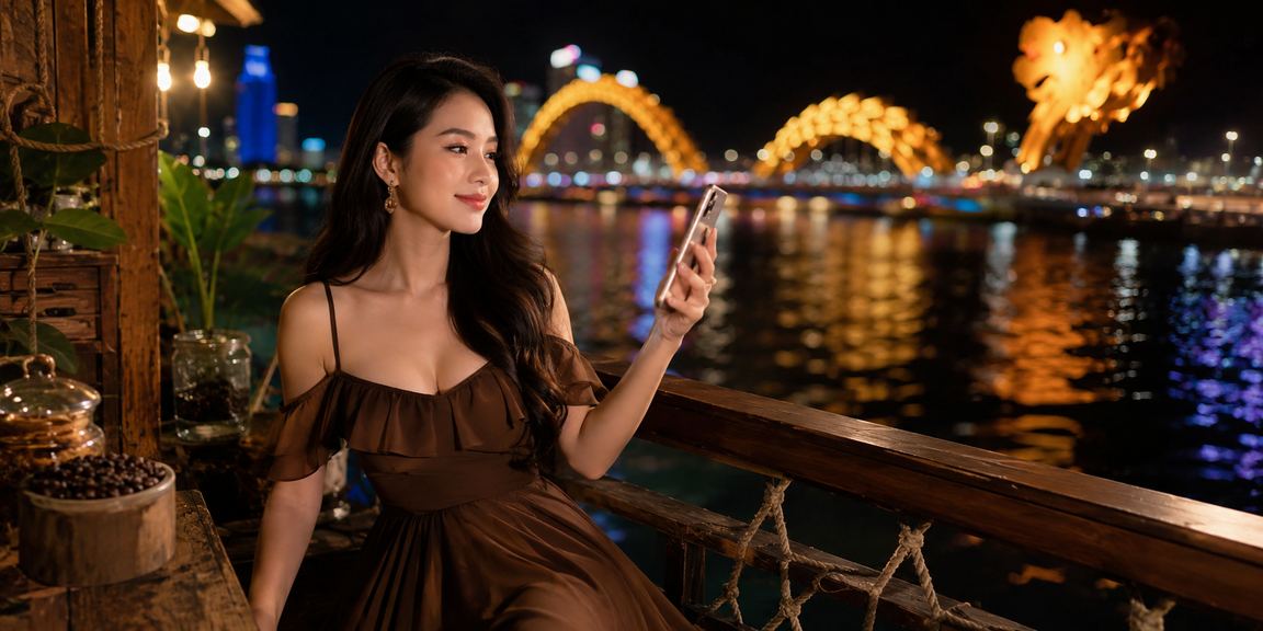 Người dùng Đà Nẵng chơi casino trực tuyến trên điện thoại bên ly cà phê buổi sáng