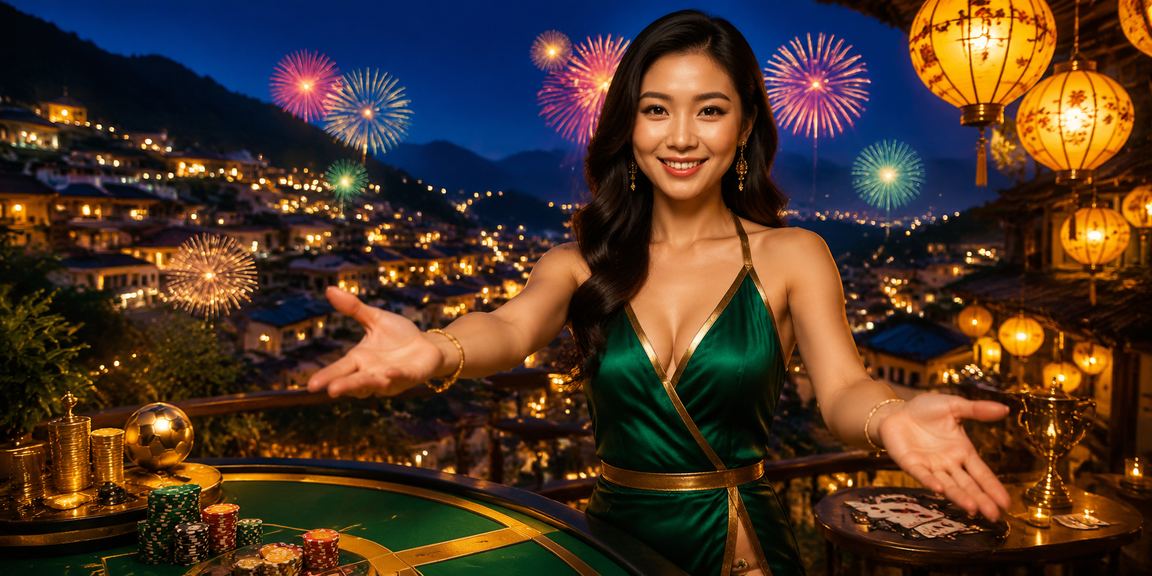 Người chơi tham gia trò chơi bài tại Hội An với đèn lồng truyền thống